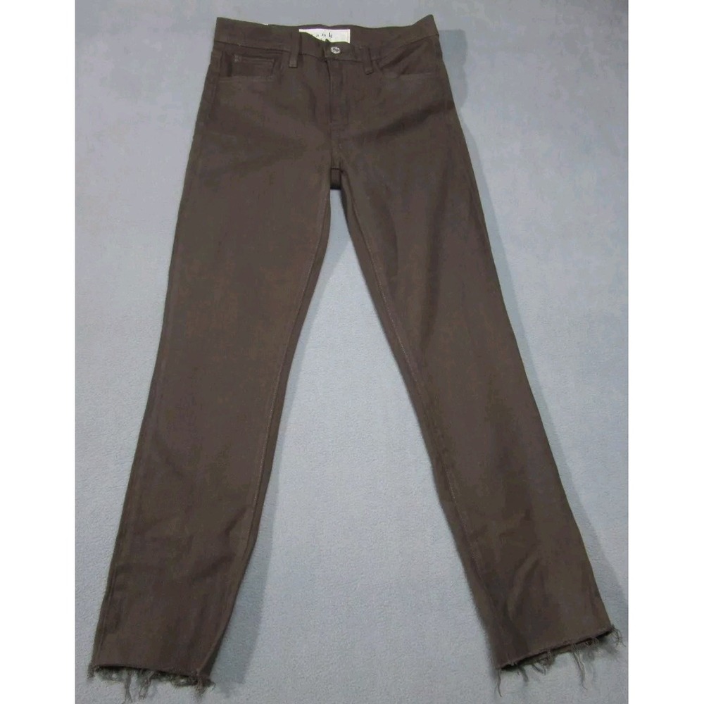 Frank & Eileen Jeans Womens 26 Brown Excellent Frayed Hem Stretch Denim